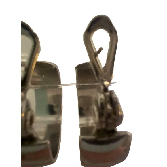 Monet Vintage Silver Tone Huggies Pierced Earrings Jewelry Classic Everyday - Picture 7 of 10